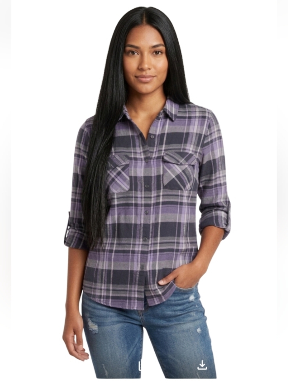"Nobo" jrs. (7-9) Like New!Flannel Snap Down Shirt